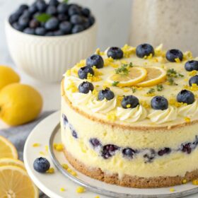 Delicious Lemon Blueberry Cake for Easter, Springtime and Summer picnics | Luxury En Vogue