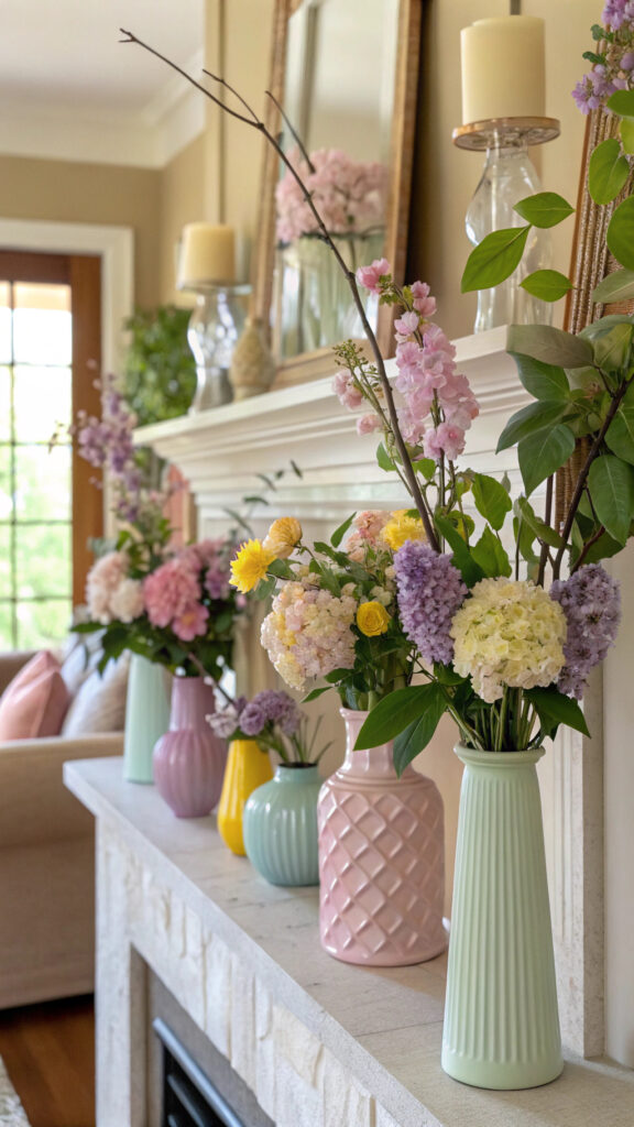 Brighten Your Home with These 25 Spring Mantle Decor Ideas | Luxury En Vogue